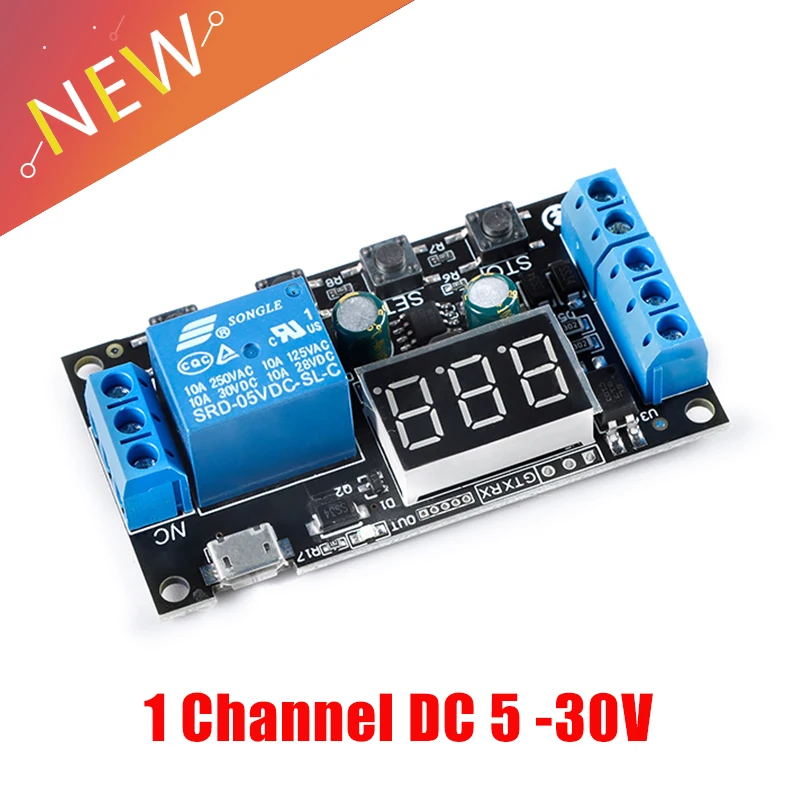 ZK-TD2 1 канал постоянный ток 5 -30V триггер Задержка включения/цикл вкл./выкл таймер