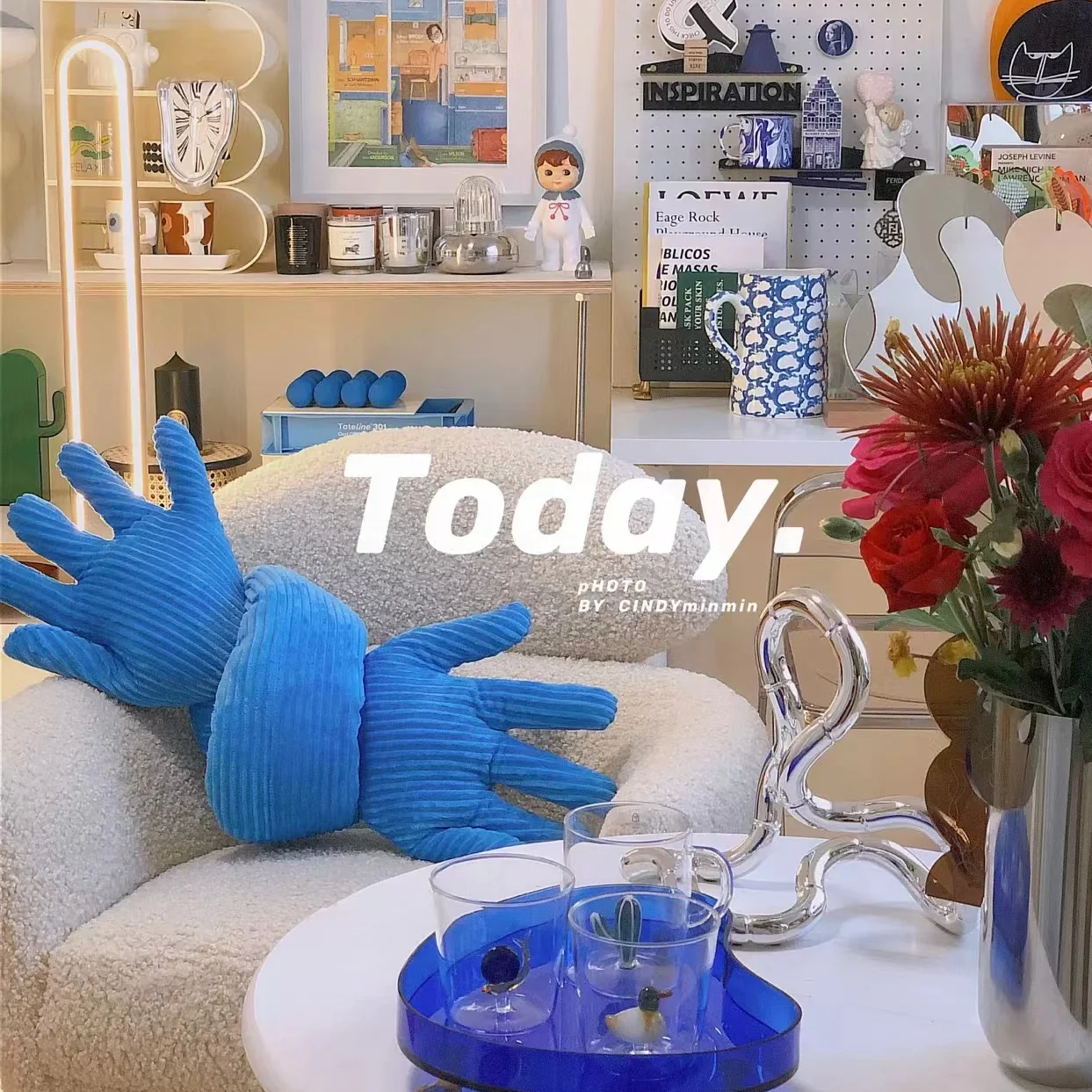 

Синяя подушка в полоску для обнимания ладонью, Подушка для сна для девочек, подушка в форме ветра для дивана, гостиной, подушка в полоску, под...