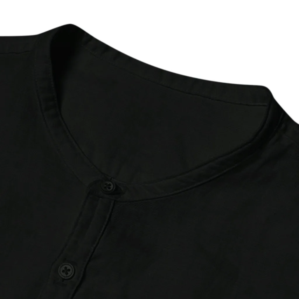 Летние мужские льняные рубашки низкопосаженные повседневные эллипсоида Цвет с