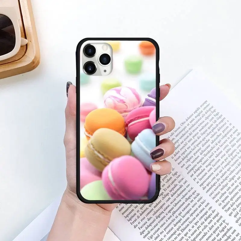 

Dessert ice cream Macaron Food Phone Cases for iPhone 11 12 pro XS MAX 8 7 6 6S Plus X 5S SE 2020 XR funda coque