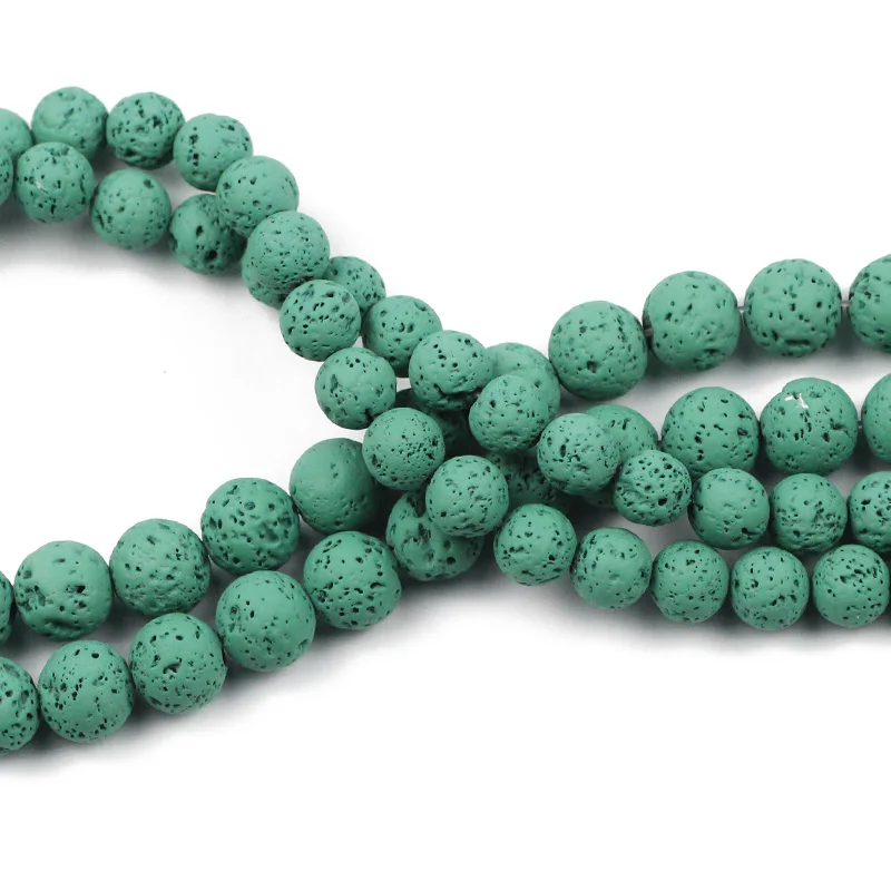 Натуральный камень RBFHYER светильник-зеленые лавовые резиновые бусины круглые