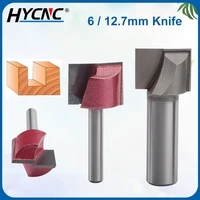 12 7mm flat bottom knife clean bottom engraving groove milling cutter bit solid carbide end mill cnc woodworking tool