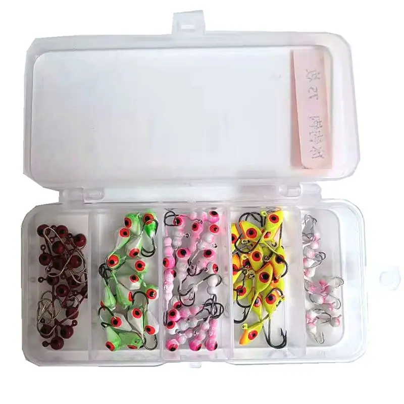 

75PCS Ice Fishing Jig lure set Fishing Hook Winter Fishing Bait Artifical bait Fishing accessories Fishing tackle