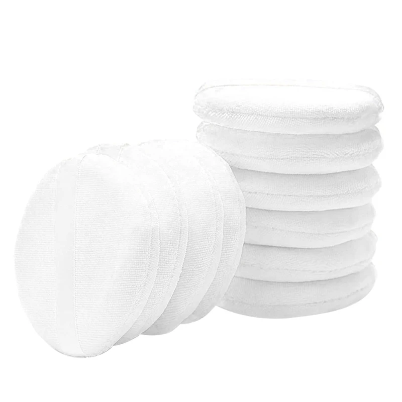 Пуховая пуховка из чистого хлопка для рассыпчатой пудры минеральная пудра