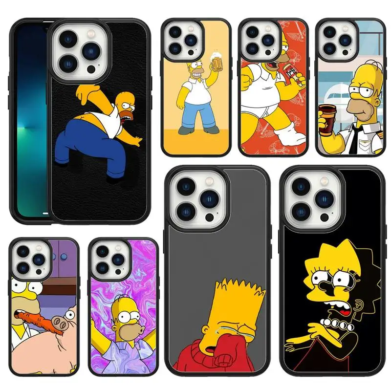 

Homer J-SImPsoN S-Simpsoning Phone Case For iphone 12 11 x xs xr 8 7 6 5 se plus promax PC&TPU soft Cover Fundas