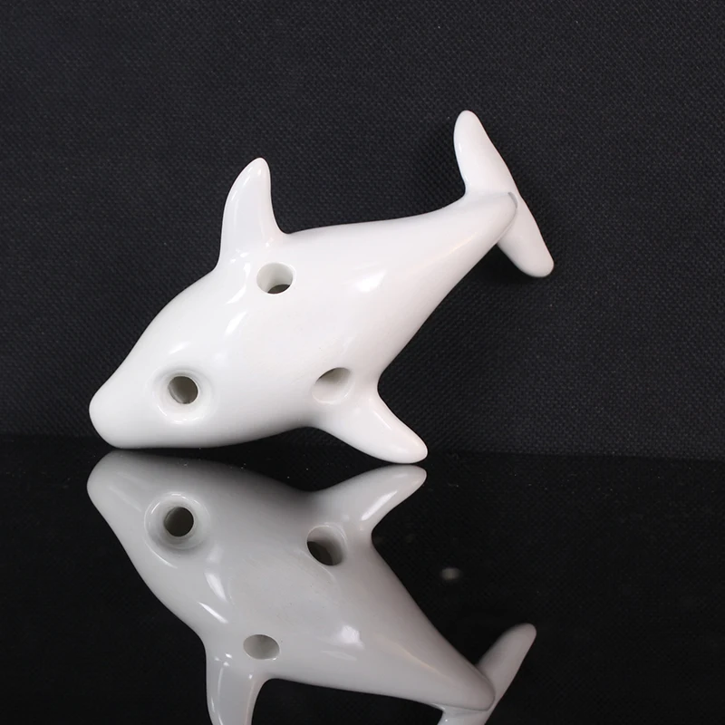 

6-Hole Dolphin Ocarina Colorful Glaze Indeterminate Big Fish Musical Instrument Children'S Doll Performance Gift Student Recomme