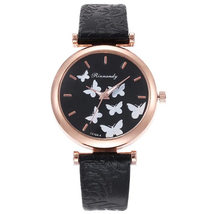 Роскошные женские часы для девушек новые модные маленькие кварцевые с тиснеными