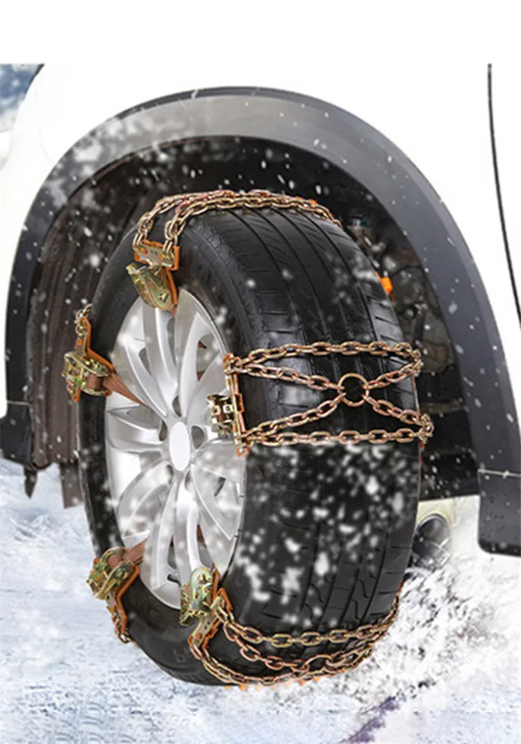 

Universal Wheel Tire Snow Anti-skid Chains for Ice Snow Sand Climbing Mud Car Tire Snow Chain Anti-slip Anti-wear Steel Chain