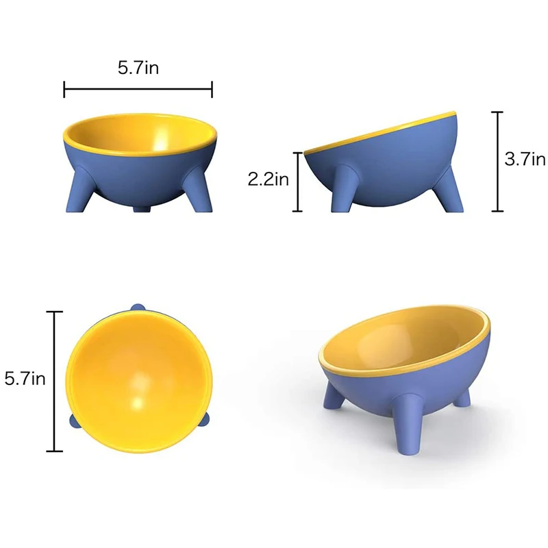 

Pet Cat Bowl, Stable Support, Multi-purpose Large Capacity Wide Pet Bowl, 15 Degree Inclined Shallow Feeding Bowll, Pet Supplies