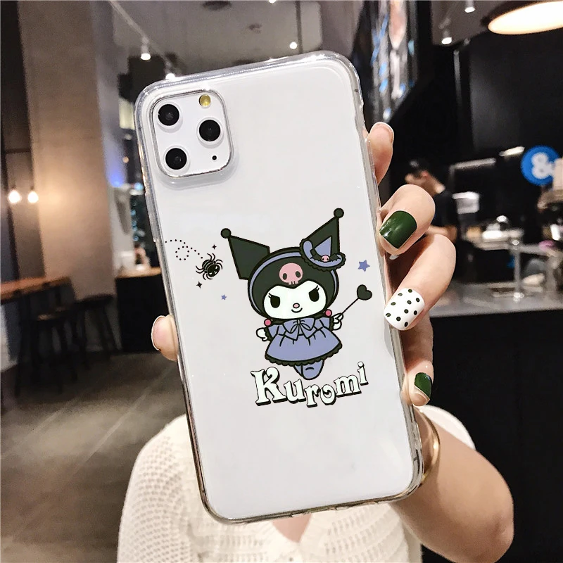 TPU Kuromi милый прозрачный мягкий силиконовый чехол для телефона из ТПУ для iPhone 5 SE 6s 7 8 Plus X XR XS Max 11 11Pro 11Pro Max - Цвет: TPU