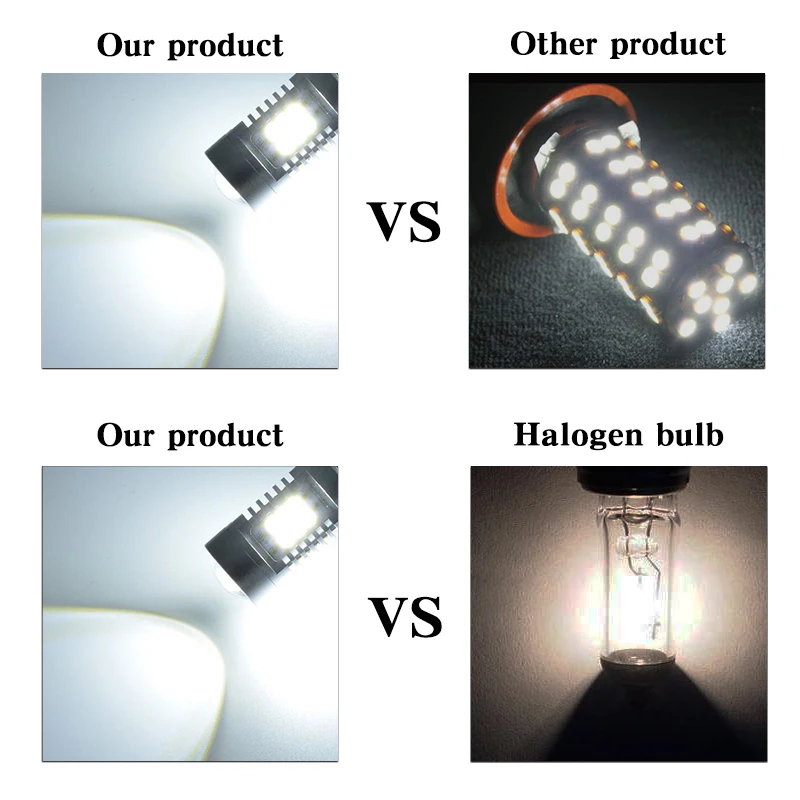 

2x H8 H11 Led HB4 9006 Fog Lights Bulbs 2835SMD Car Driving Running Lamp Auto LED 12V 24V