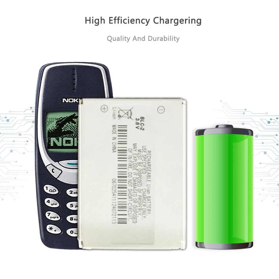 BLC 2 аккумулятор для Nokia 3310 3330 3410 3510 5510 3530 3335 3686 3685 3589 3315 3350 6650 6800 3550 + код