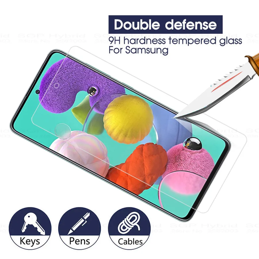 Закаленное стекло для samsung A51 a 51 51a 2 шт. Защитная пленка экрана galaxy a515f 2019 защитные