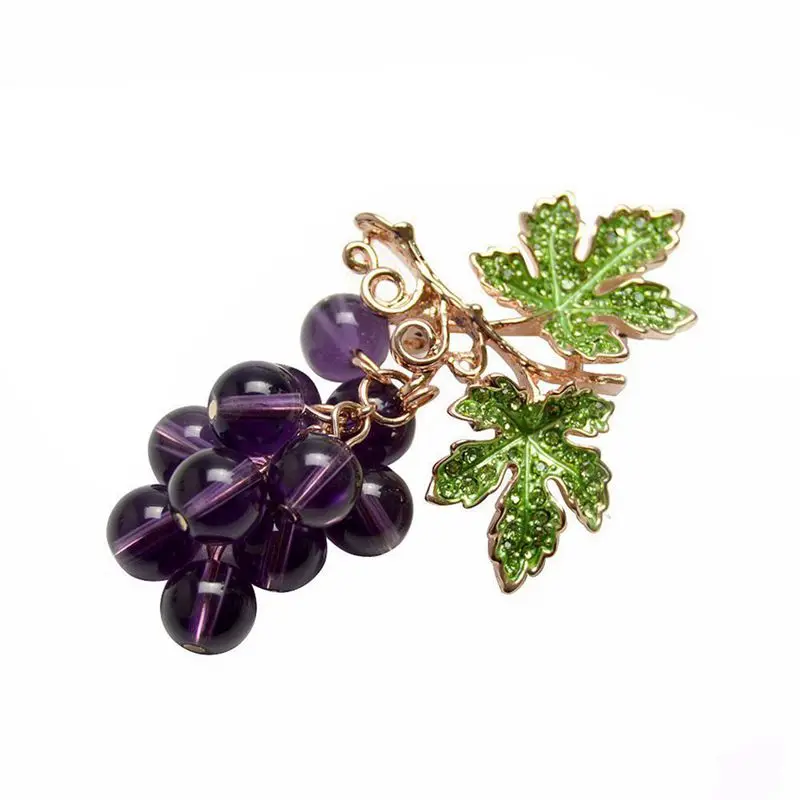 Виноград броши для женщин милая роскошная брошь булавка модные ювелирные