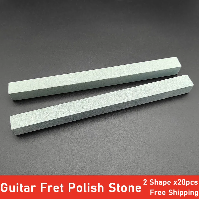 

20pcs Guitar Fret Polishing Stone Fingerboard Fret File Derusting Polish for Guitar Luthier Rool Triangle Polish Stone