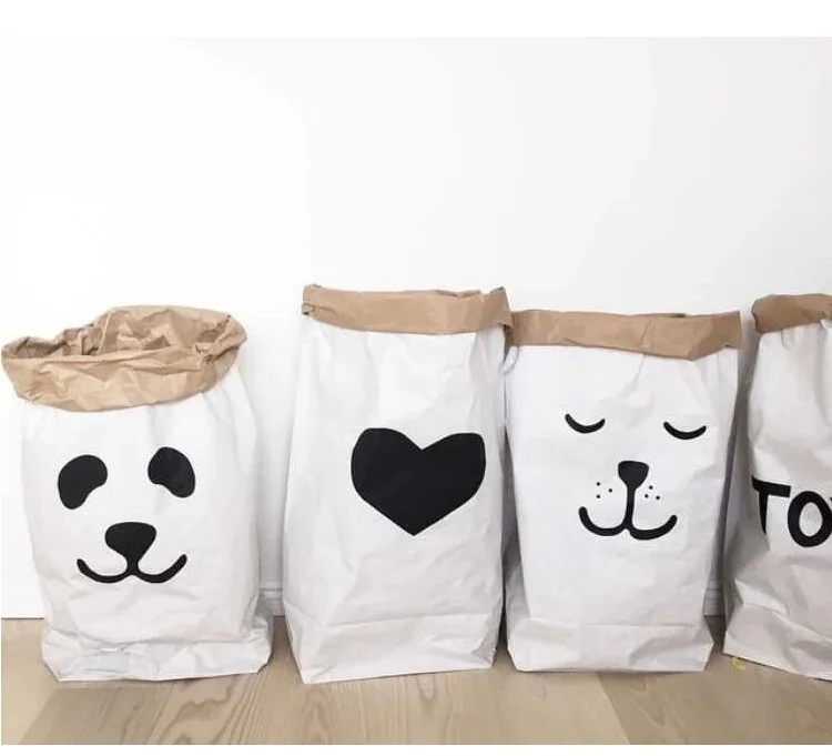 1 шт. сумка для хранения из крафт-бумаги детские игрушки органайзер одежды