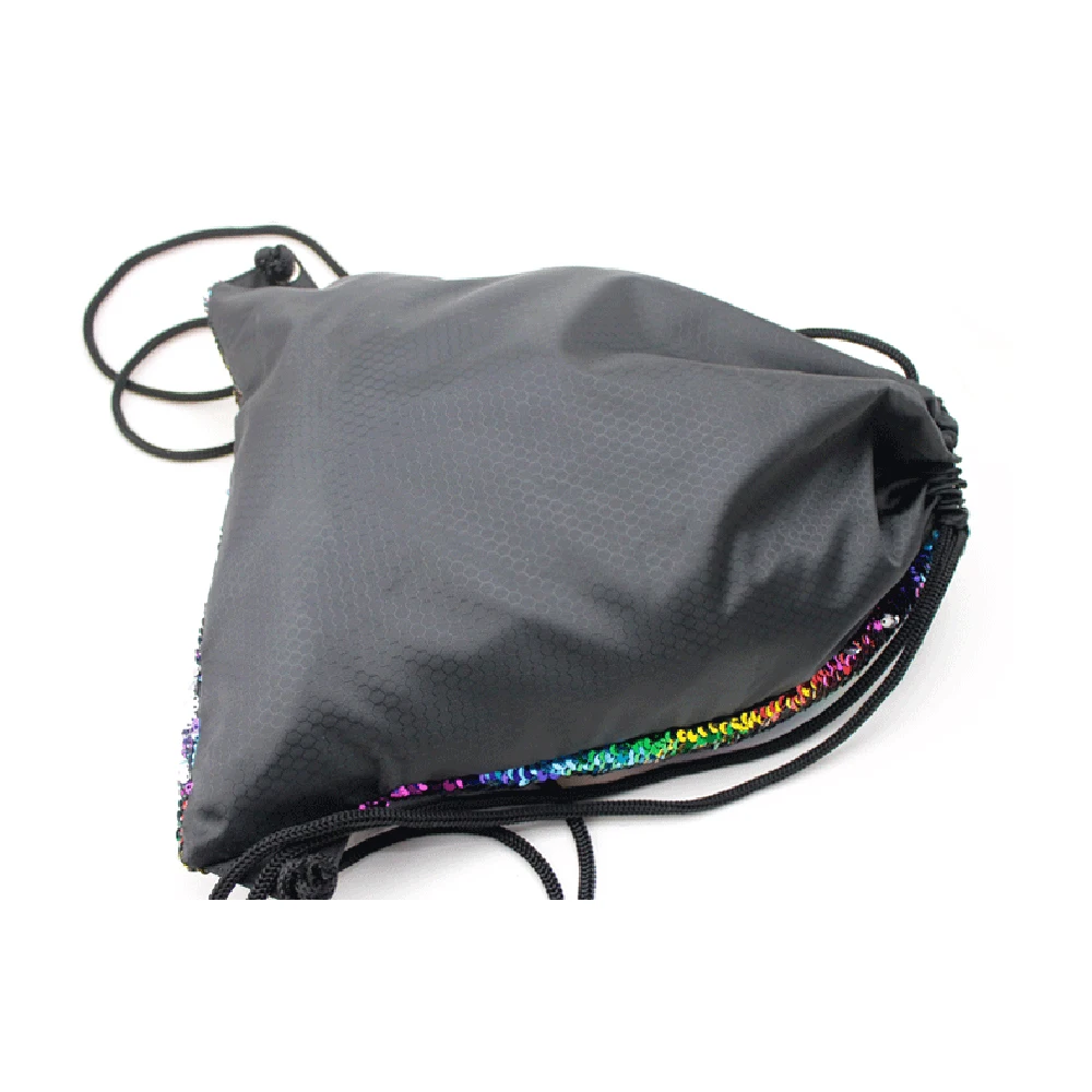 Блестящий Сияющий танцевальный мешок с блестками сумки на шнурке сумка для