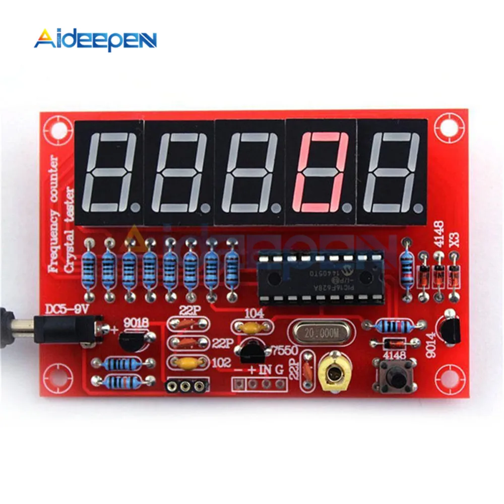 DIY Наборы RF с украшением в виде кристаллов частота генератора счетчик 1Hz-50 МГц программируемый цифровой светодиодный Кристалл метр тестер 5V Питание