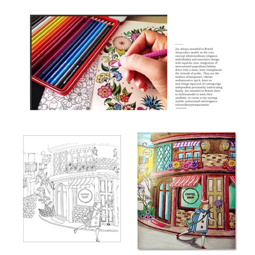 8 шт 12 страниц цветок Мандала книжка раскраска для взрослых детей снять стресс