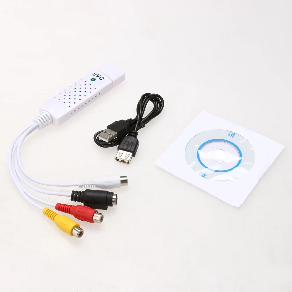 USB 2 0 конвертер аудио видео Захват адаптер устройство захвата для Win XP 7 8 10|Кабели