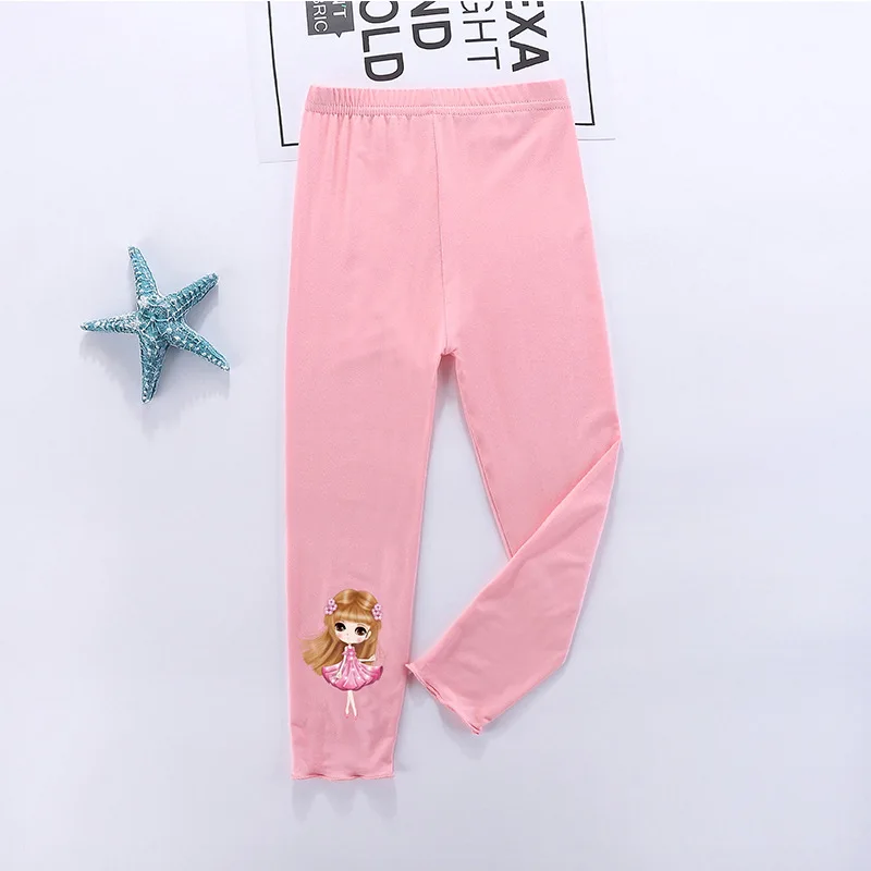 Детские штаны для девочек детские Мультяшные леггинсы длинные брюки принцессы