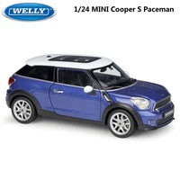 welly 124 diecast car bmw mini cooper s paceman1300 classic model car alloy metal toy car for kid crafts decoration collection