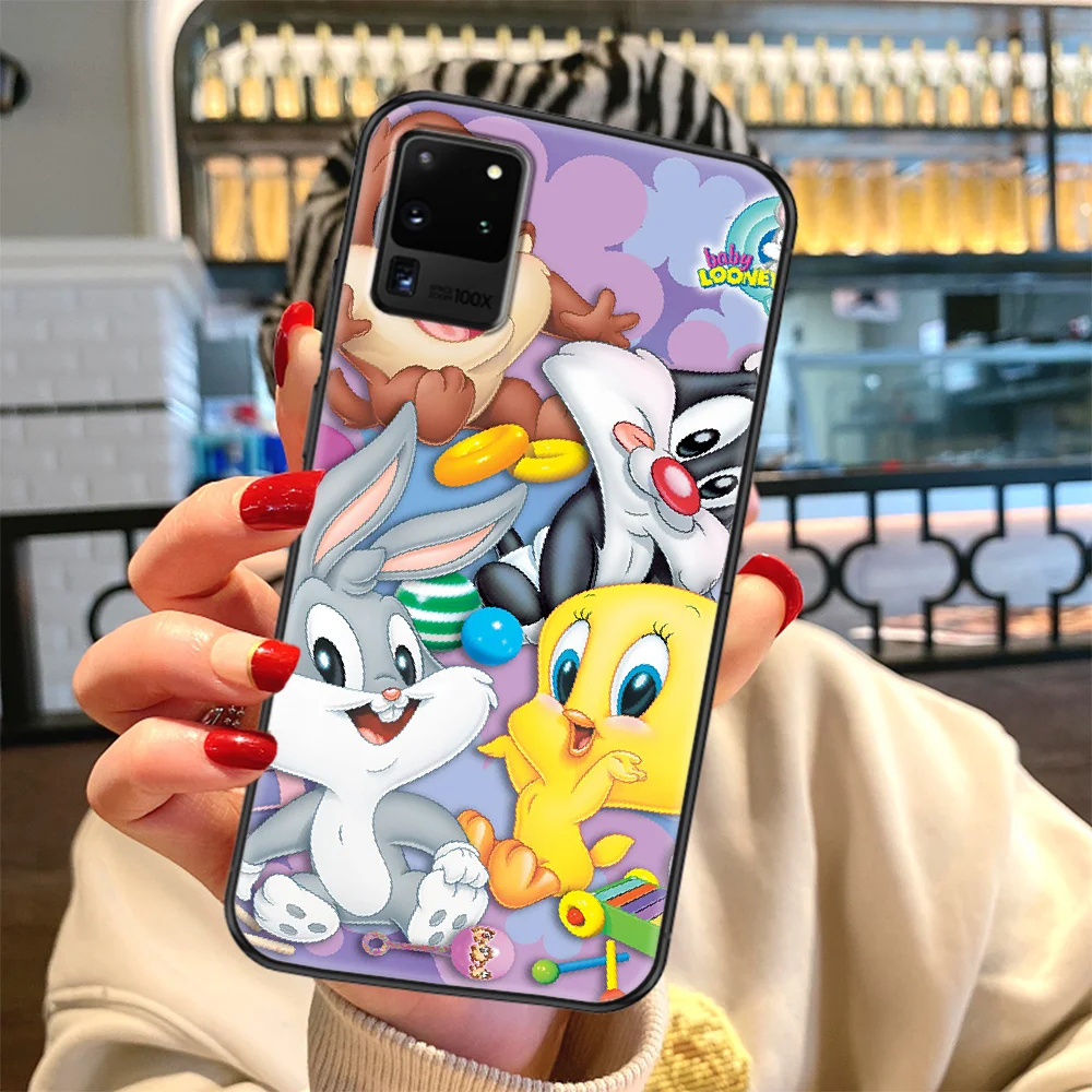 

Cartoon Bugs Bunny Phone case For Samsung Galaxy Note 4 8 9 10 20 S8 S9 S10 S10E S20 Plus UITRA Ultra black soft cell cover art
