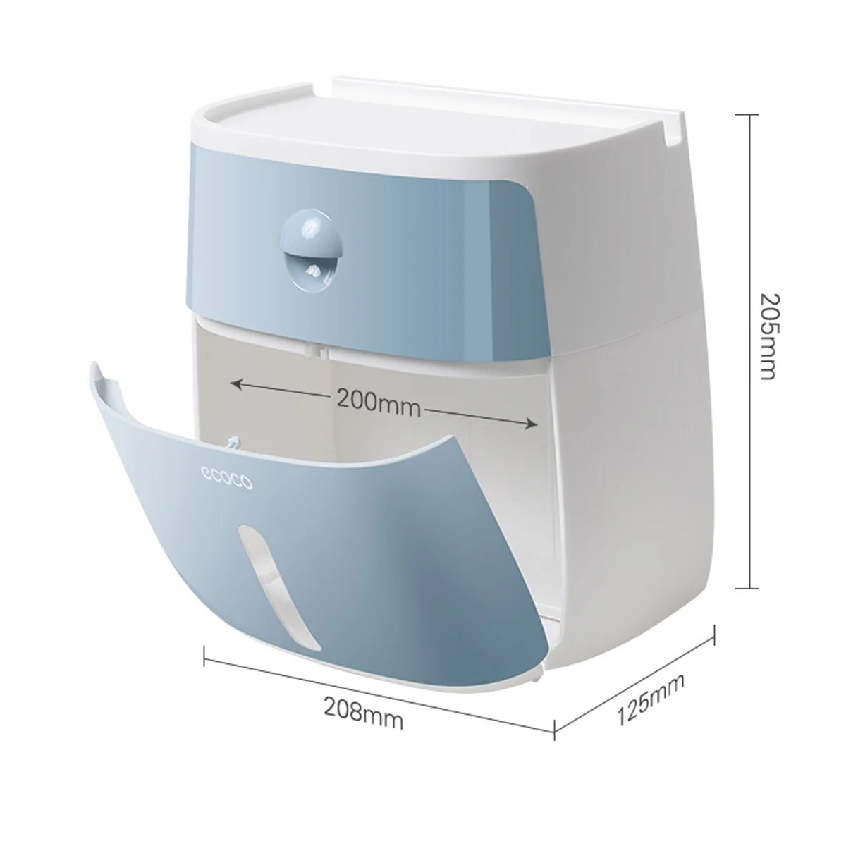 Bathroom Waterproof Tissue Box Plastic Toilet Paper Holder Wall Mounted Storage Box Double Layer Napkin Dispenser Organizer