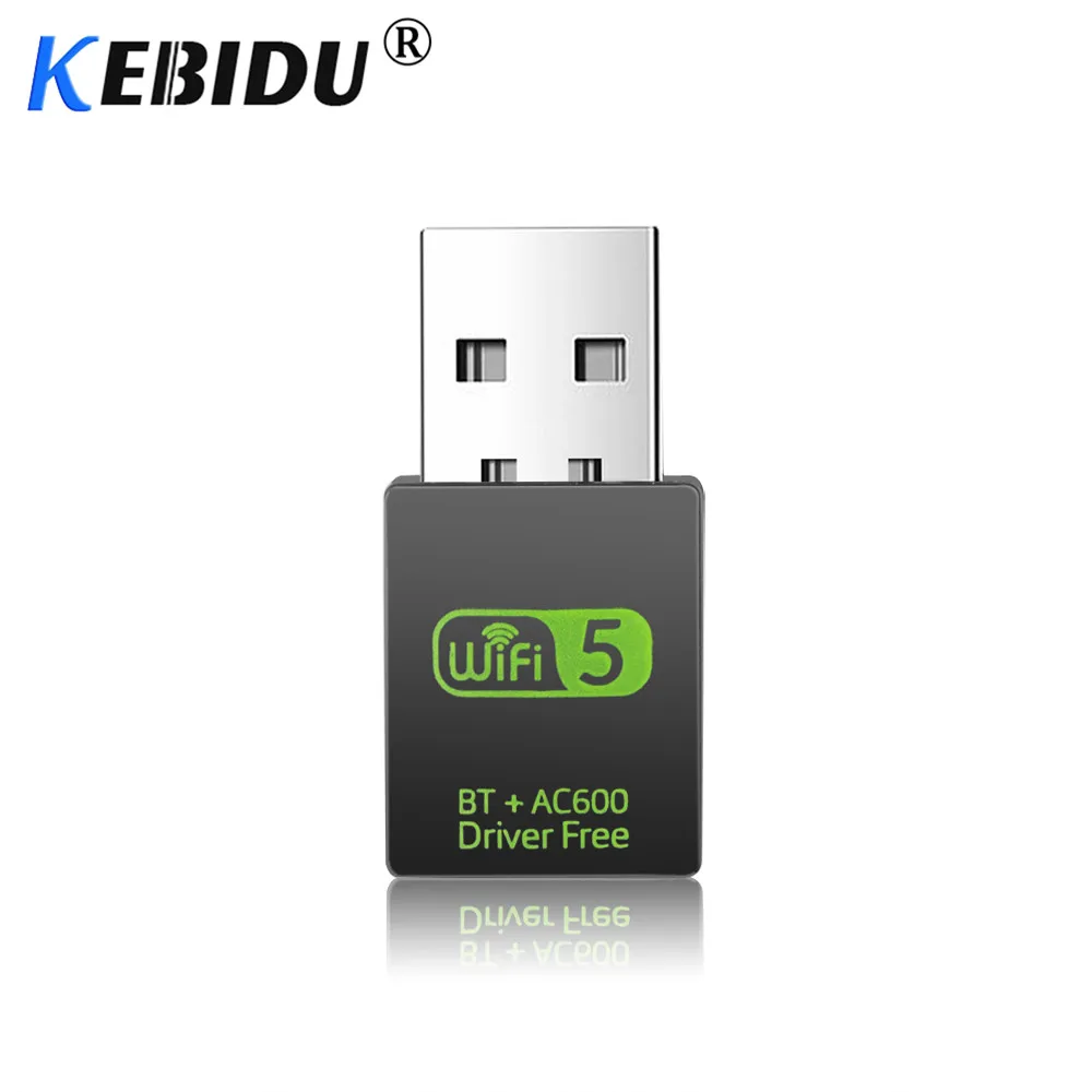 Сетевая карта KEBIDU 600 Мбит/с USB Bluetooth WiFi адаптер приемник 2,4G WiFi беспроводной адаптер Bluetooth 4,0 передатчик 802.11b/n/g