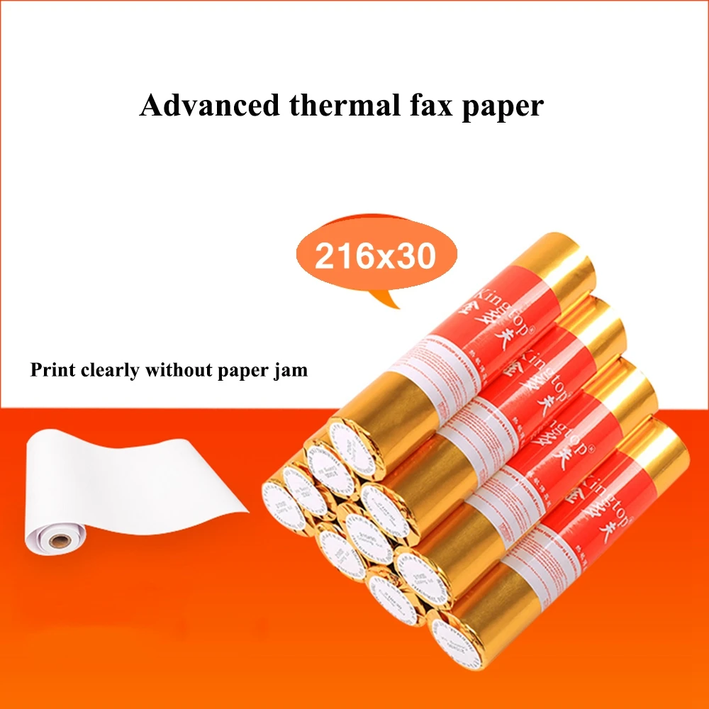 5 Roll/LOT Thermal Fax Paper A4  216mm X 16 Meter Thermal Fax Machine Paper 55g Coated Fax Papers Roll images - 6