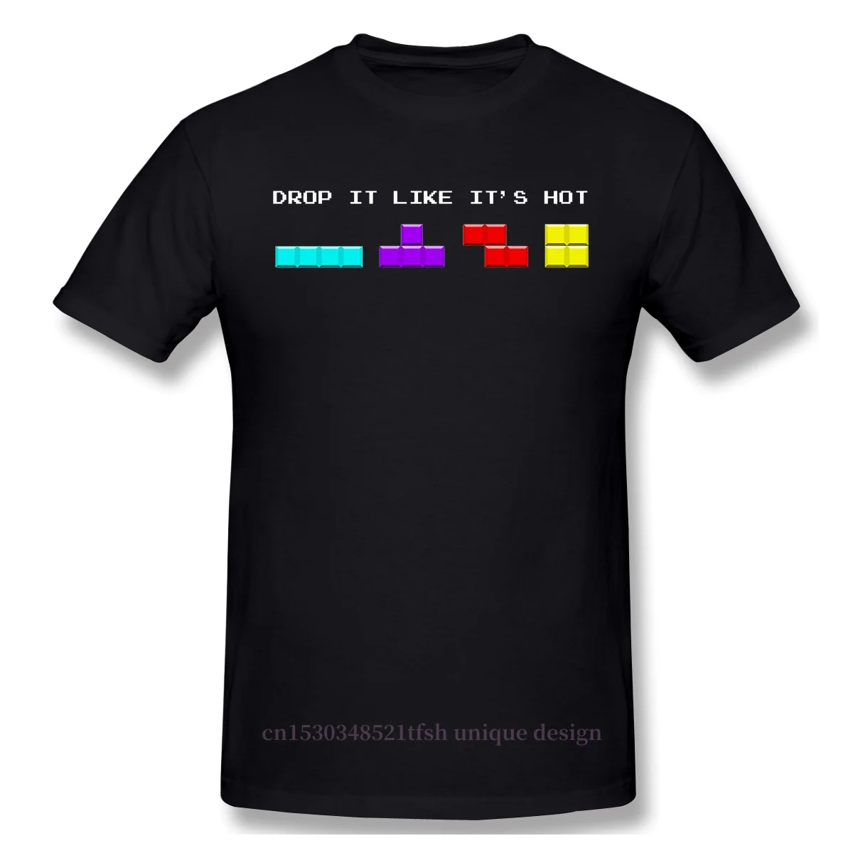 

Tetris Russian Funny Games Online 2021 New Arrival T-Shirt Like It's Hot Unique Design Shirt Crewneck Cotton for Men TShirt
