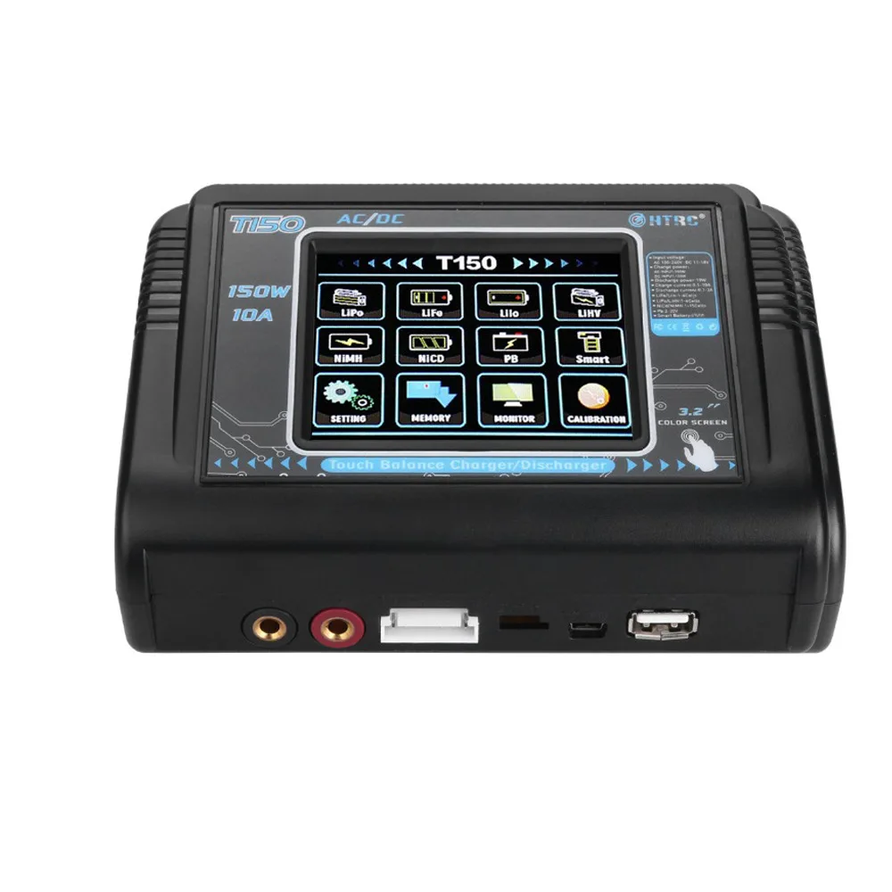 HTRC T150 150 Вт 10A AC/DC 1-6S зарядное устройство с сенсорным экраном | Игрушки и хобби