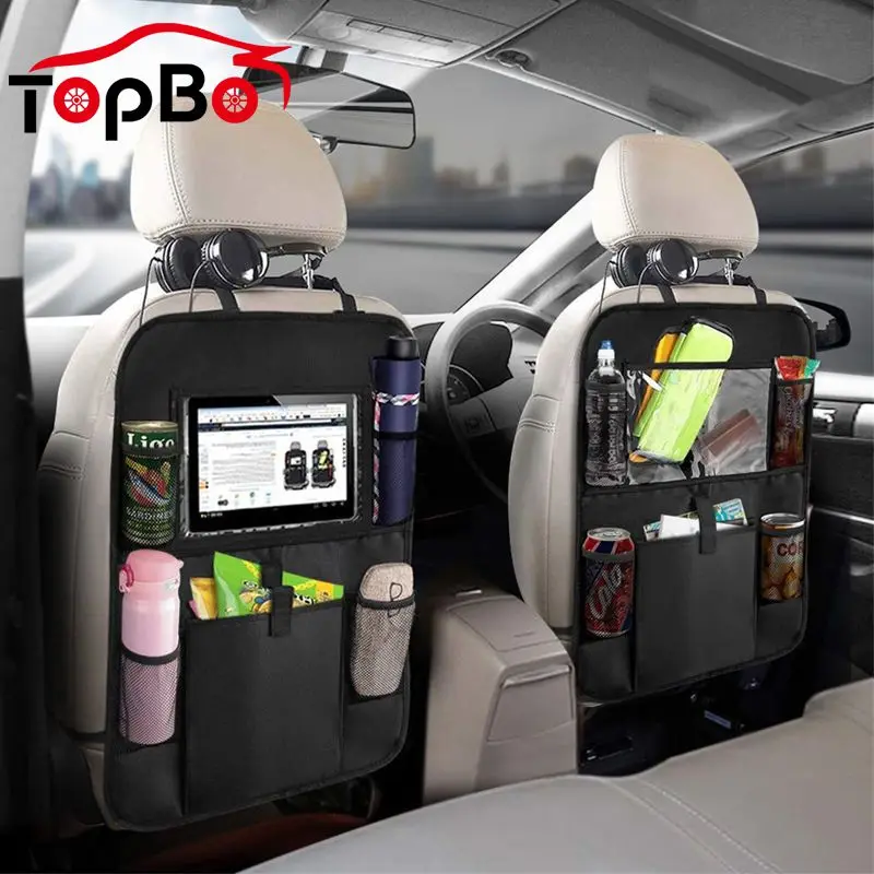 

Anti-Kick Mats Multi-Pocket Car Backseat Organizer Tablet Cup Holder Stowing Tidying Hanging Storage Bag