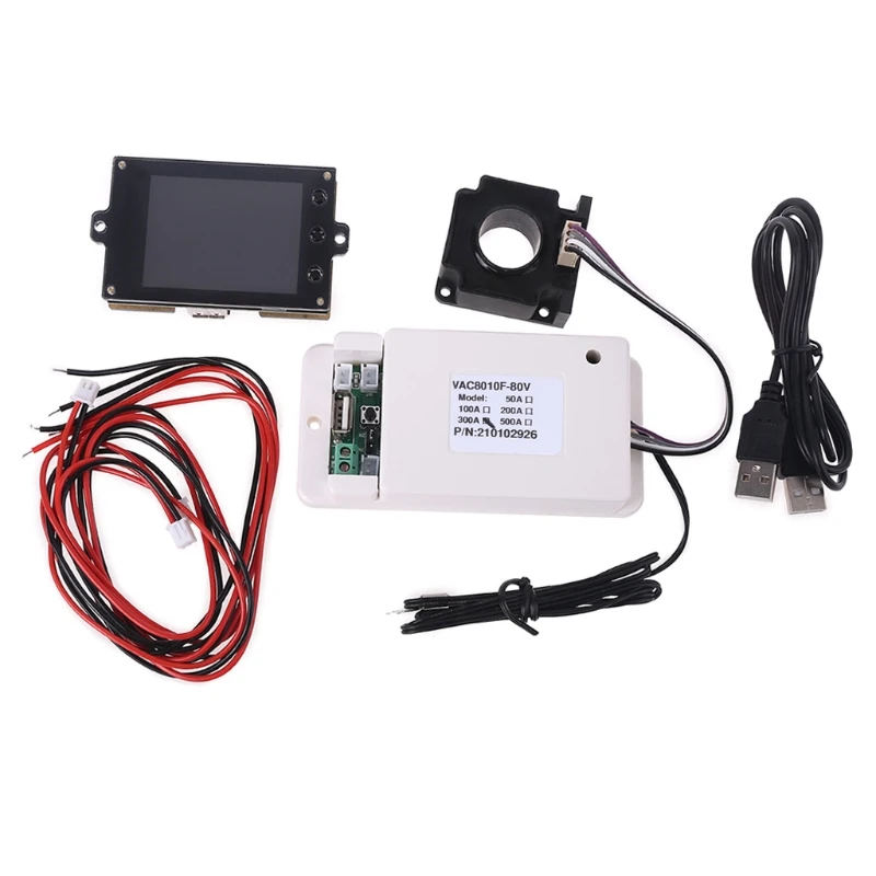 

80V/500V 100A/200A/300A/500A 2.4in LCD Display Wireless Voltage Meter Ammeter Battery Coulometer Capacity Power Detector My12 21