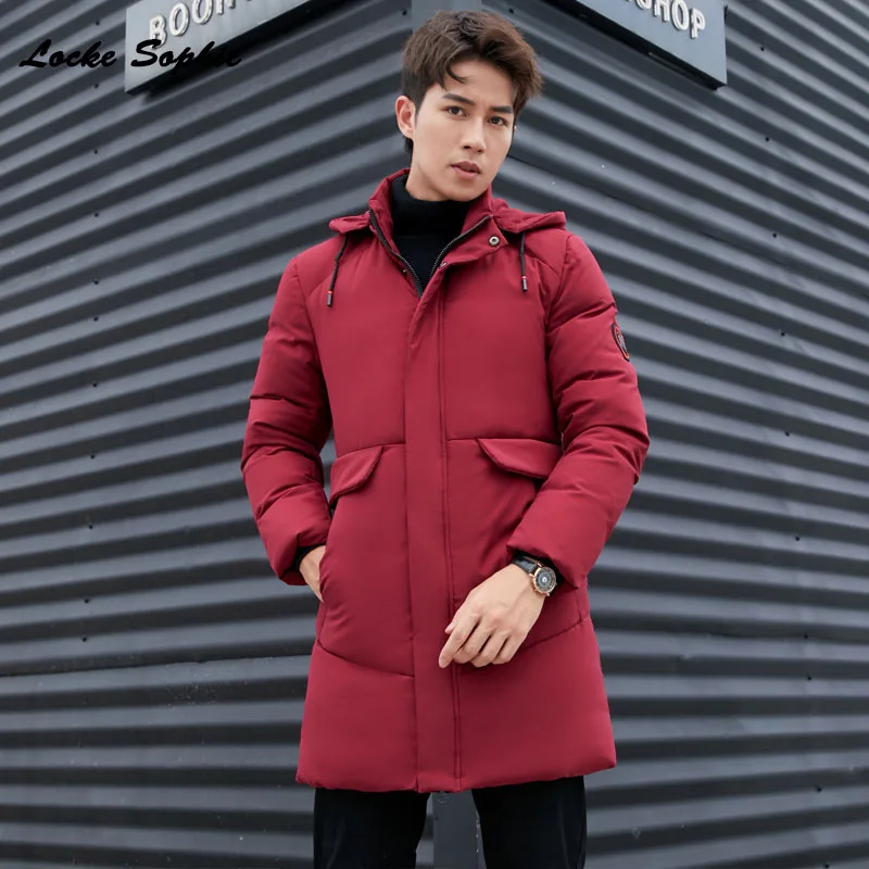 Для Мужчин's Большие размеры Slim fit пуховая куртка 2019 зимняя куртка-пуховик с