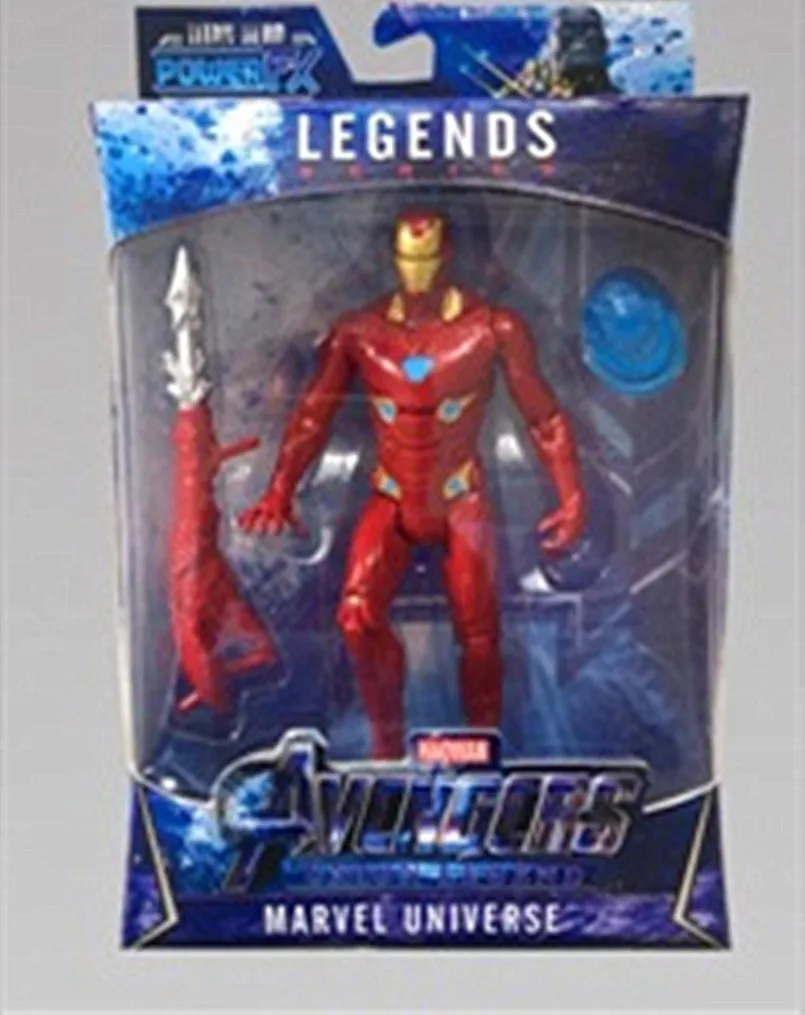 with box Фигурка Marvel, Мстители, Бесконечная война, аниме, Супер герои, Капитан Америка, Железный человек, Человек-паук, Халк, Тор, коллекция игрушек - Цвет: with box