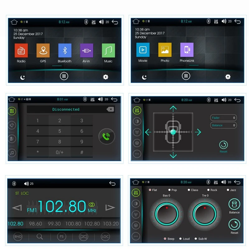 7 дюймов 2 Din Android 8 1 автомобильный MP5 мультимедийный плеер gps навигация Bluetooth Радио |