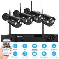 kkmoon 8ch wireless wifi security surveillance system nvr with 4pcs 1080p full hd ip camera motion detection remote access