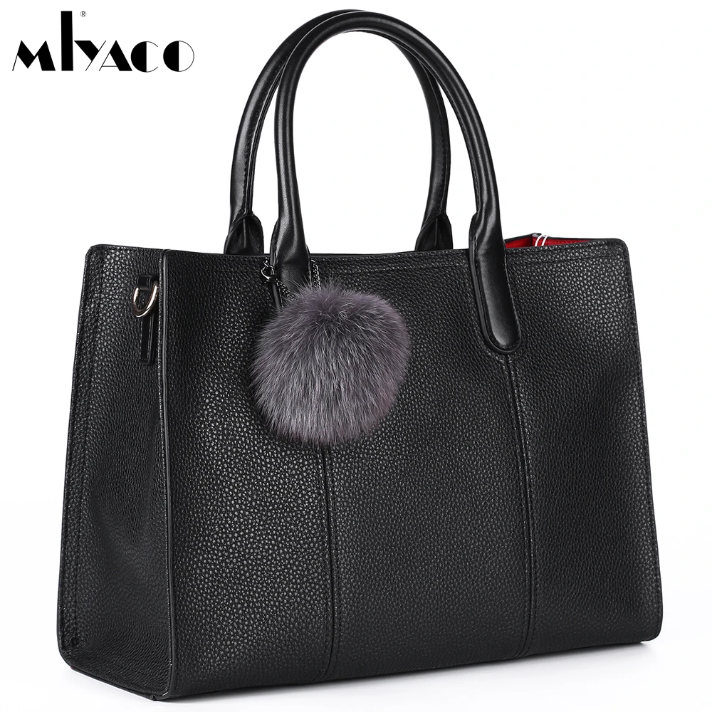 Miyaco Роскошные женщин Сумки черный одноцветное сумки Для Сумка Высокое качество