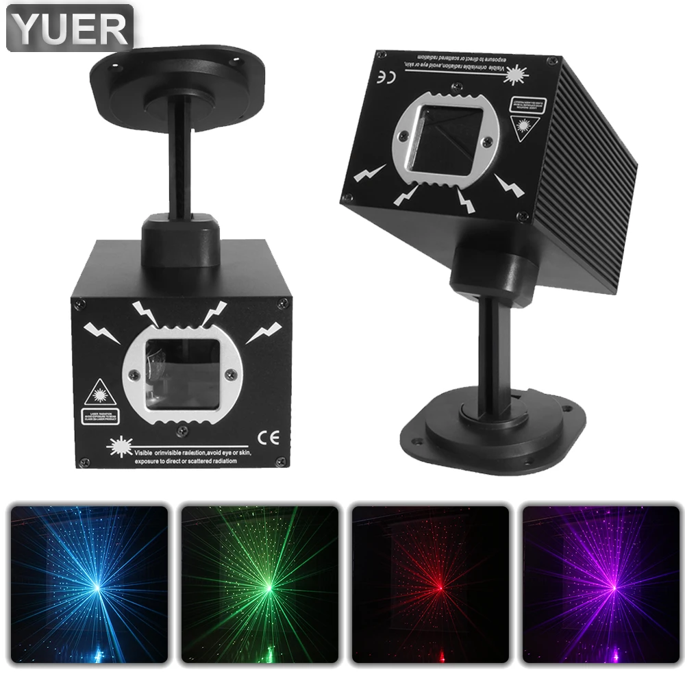 Portable RGB Starry Sky Laser Pattern Light DMX512 Stage Effect Laser Projector For DJDisco Bar Dance Floor Prom Club Restaurant