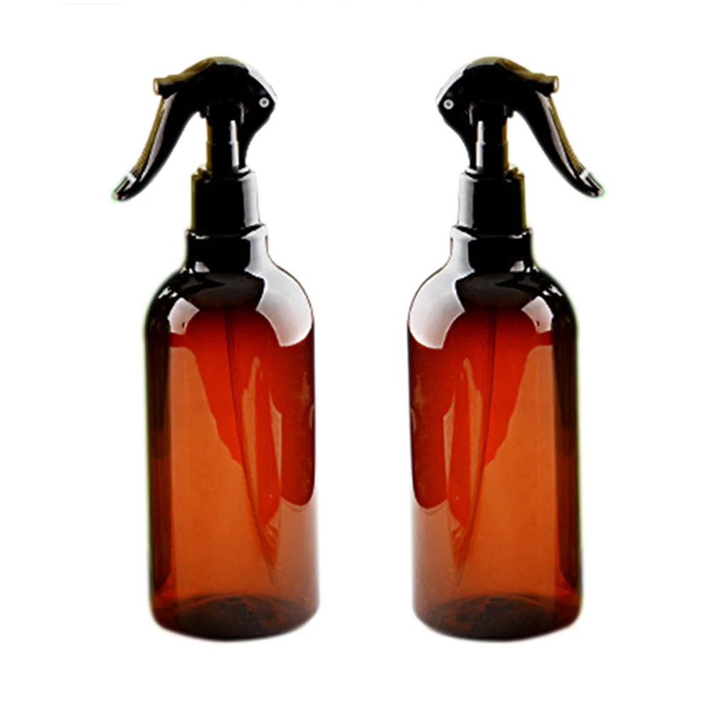Brown 500ML Amber PET Spray Empty Bottles Trigger Sprayer Essential Oils Aromatherapy Perfume Refillable Bottle Free shipping images - 6