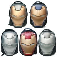 iron man 3d luminous mens backpack fashion large backpack canvas school bag marvel iron man surrounding student gifts