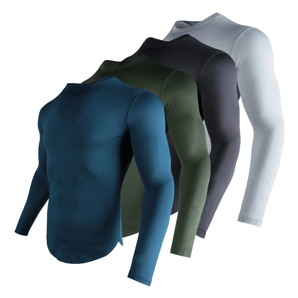 Compression Men's Running T Shirt Fitness Tight Long Sleeve T Shirt Training Jogging Shirts Gym Sports Clothes Shirts for Men