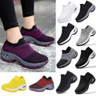 Sfit женские и мужские Прогулочные кроссовки для бега, дышащие мягкие кроссовки для легкой атлетики, кроссовки с воздушной подушкой, спортивные кроссовки без шнуровки, 2021
