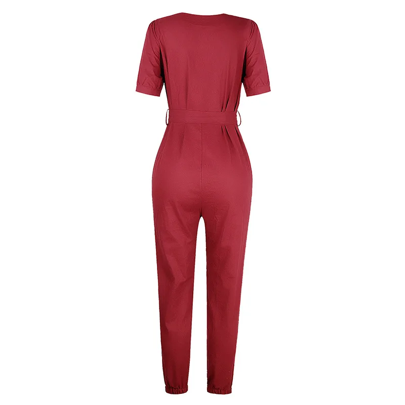 Lybofly комбинезон для женщин элегантный галстук бабочка офисный женский с коротким