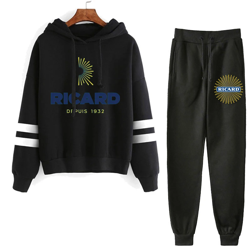 

Anime Hoodie Tracksuit Sets Ricard Men Clothes Women Casual Hoodies Pullover Couple Hoodies Sweatpants + Pants Suit Plus Size