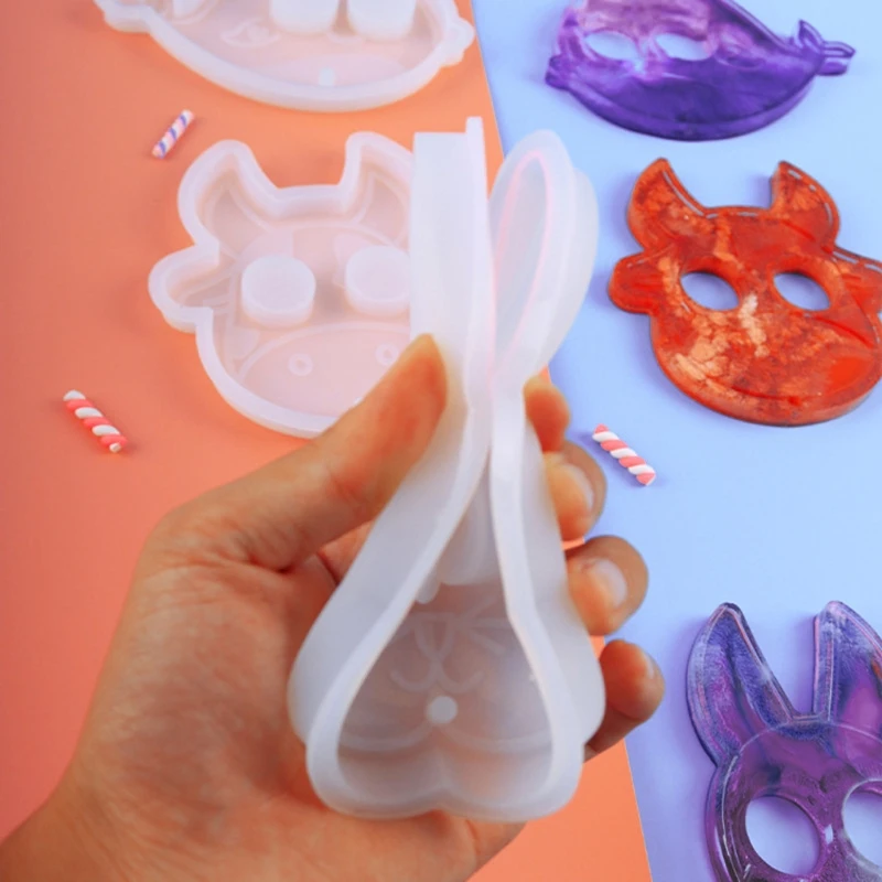 

1 Kit Self Defense Keychain Resin Mold Kit Cat Rabbit Dog Cow Pendant Keychain Epoxy Resin Mold Epoxy Casting Silicone Mold Kit