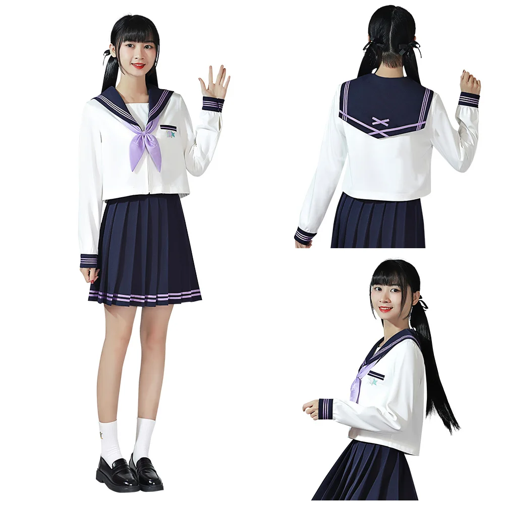 Японский костюм с морским воротником для девушек плиссированная юбка наряды