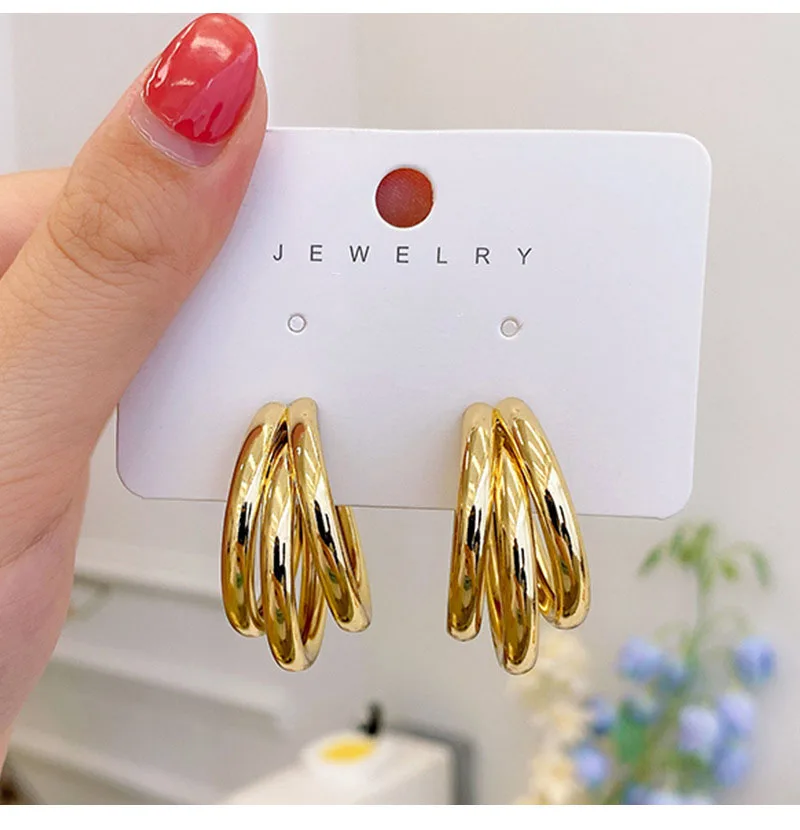 

10 пар, большие серьги в европейском и американском стиле золотого цвета