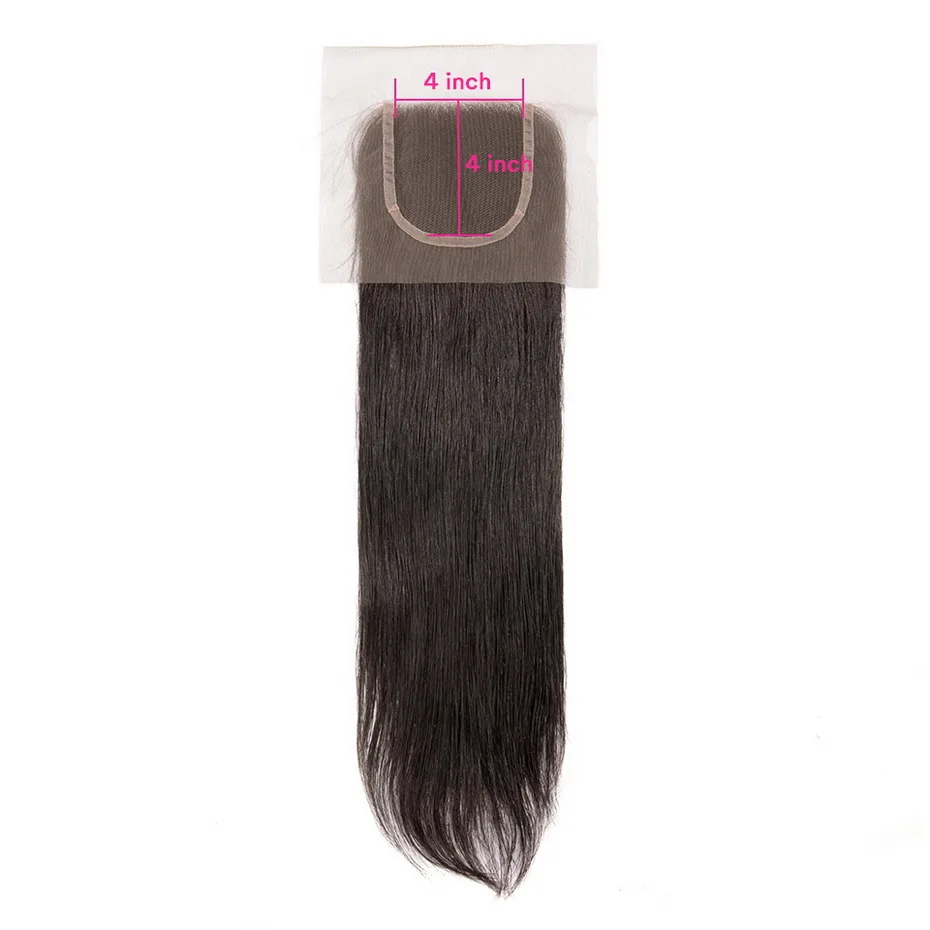 Ms lula, перуанские вплетаемые волосы, прямые, 3 пряди, с 4x4Lace Closure, средний коэффициент, человеческие волосы, пряди, натуральные волосы remy для наращивания